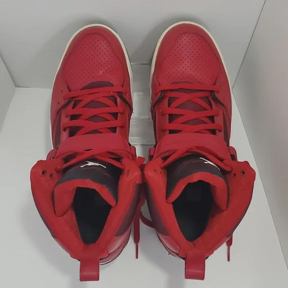 Jordan Flight 45 High Men Basketball, Size 11½, Red - Picture 3 of 15